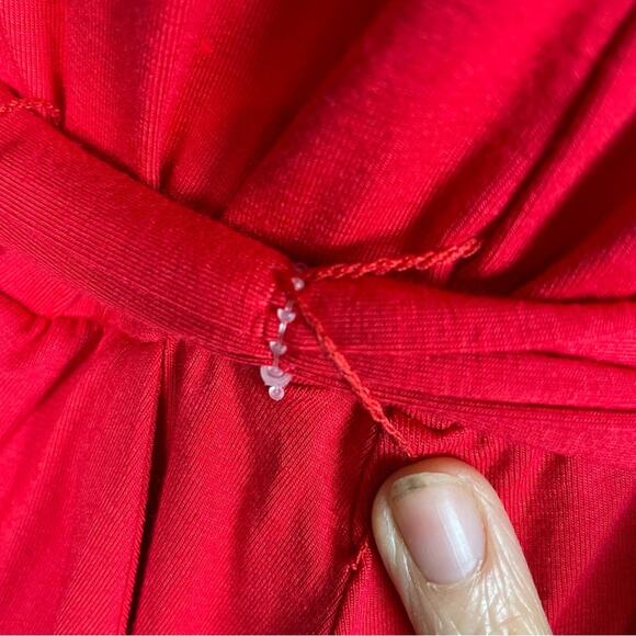 Draper James Red Knit RSVP Faux Wrap Dress Medium - Picture 6 of 10
